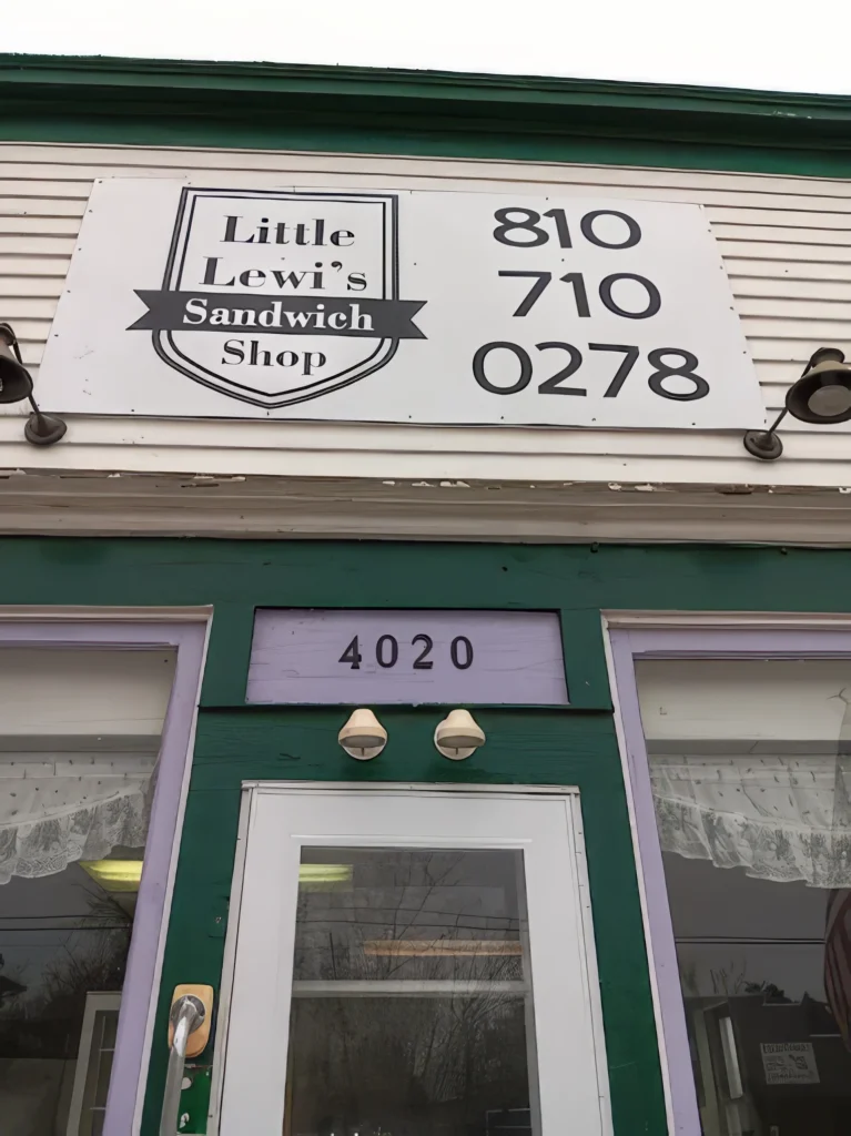 Outside Little Lewi's Sandwich Shop